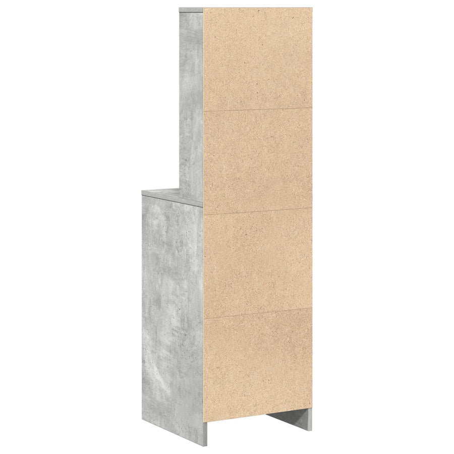 Highboard Betonnen Grijs 40X41X135 Cm Engineered Wood Beton grijs