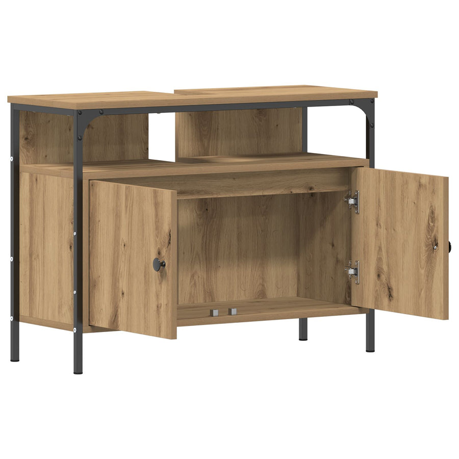 Badkamer Spiegelkast 60X16X60 Cm Bewerkt Hout Ambachtelijk eiken