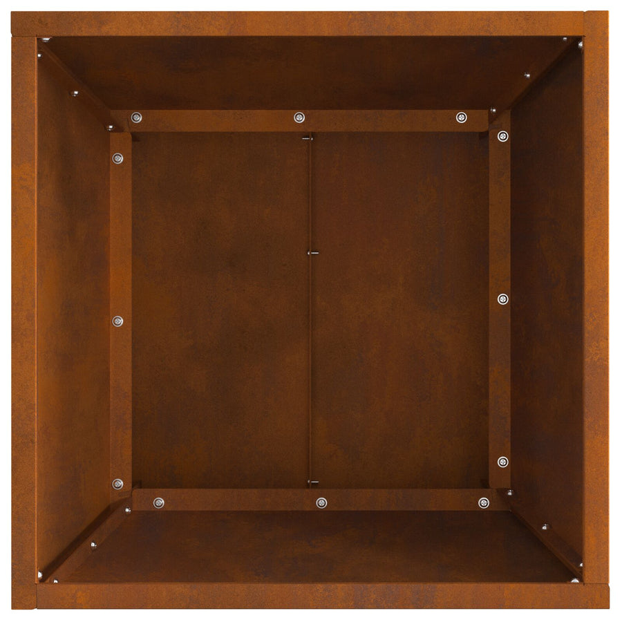 Vierkante Vuurkorf Verweerd Staal 40 x 40 x 30 cm Verweerd staal/Bruin