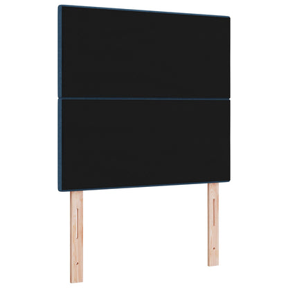 Hoofdbord Met Knoop-Tufting Stof Blauw 80 cm Hoog hoofdbord