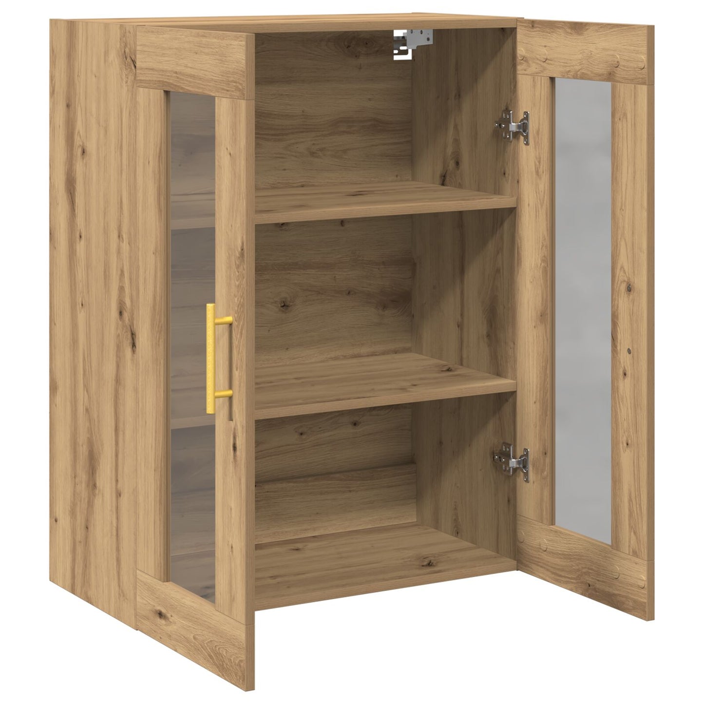 Wandkast Met Glazen Deuren Artisan Eiken 69,5X34X90 Cm