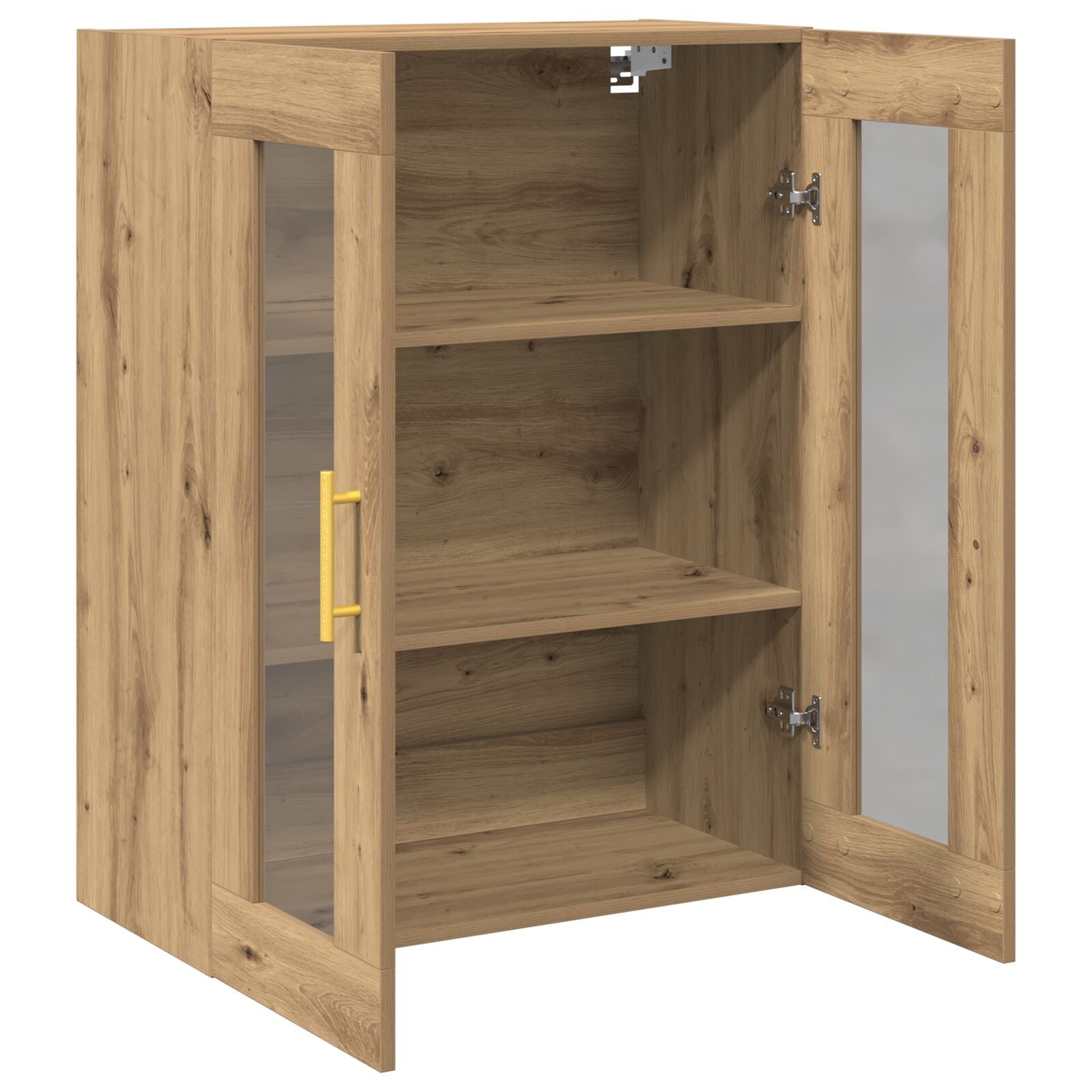 Wandkast Met Glazen Deuren Artisan Eiken 69,5X34X90 Cm