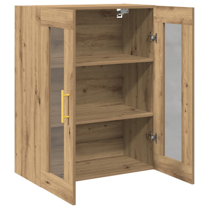 Wandkast Met Glazen Deuren Artisan Eiken 69,5X34X90 Cm