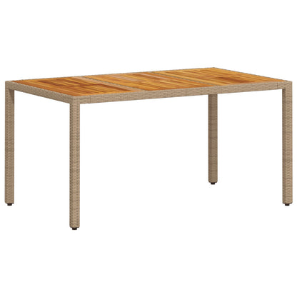 7 Delige Tuin Eetset Met Kussens Beige Poly Rattan