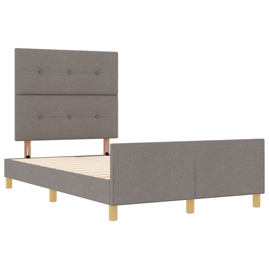 Bed Frame Taupe 120X200 Cm Stoffen Crème