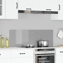 Keuken Achterwand 120X40X0,6 Cm Tempered Glas Lichtgrijs 120 x 40 cm