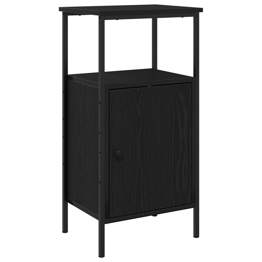 Nachtkastjes 2 Stuks 41X31X80 Cm Geengineerd Hout Zwart eiken