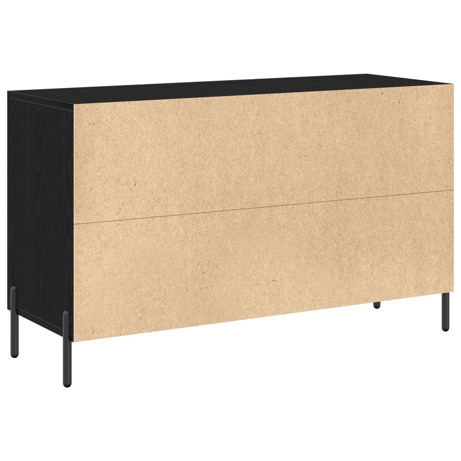 Dressoir Zwart Eiken 100X36X60 Cm Geengineerd Hout