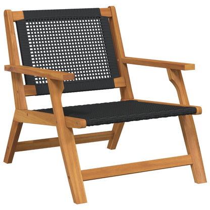 Tuinstoelen Met Tafel 3-Delige Set - Zwart Massief Acaciahout