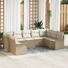 Modulaire loungeset poly rattan beige 6 personen