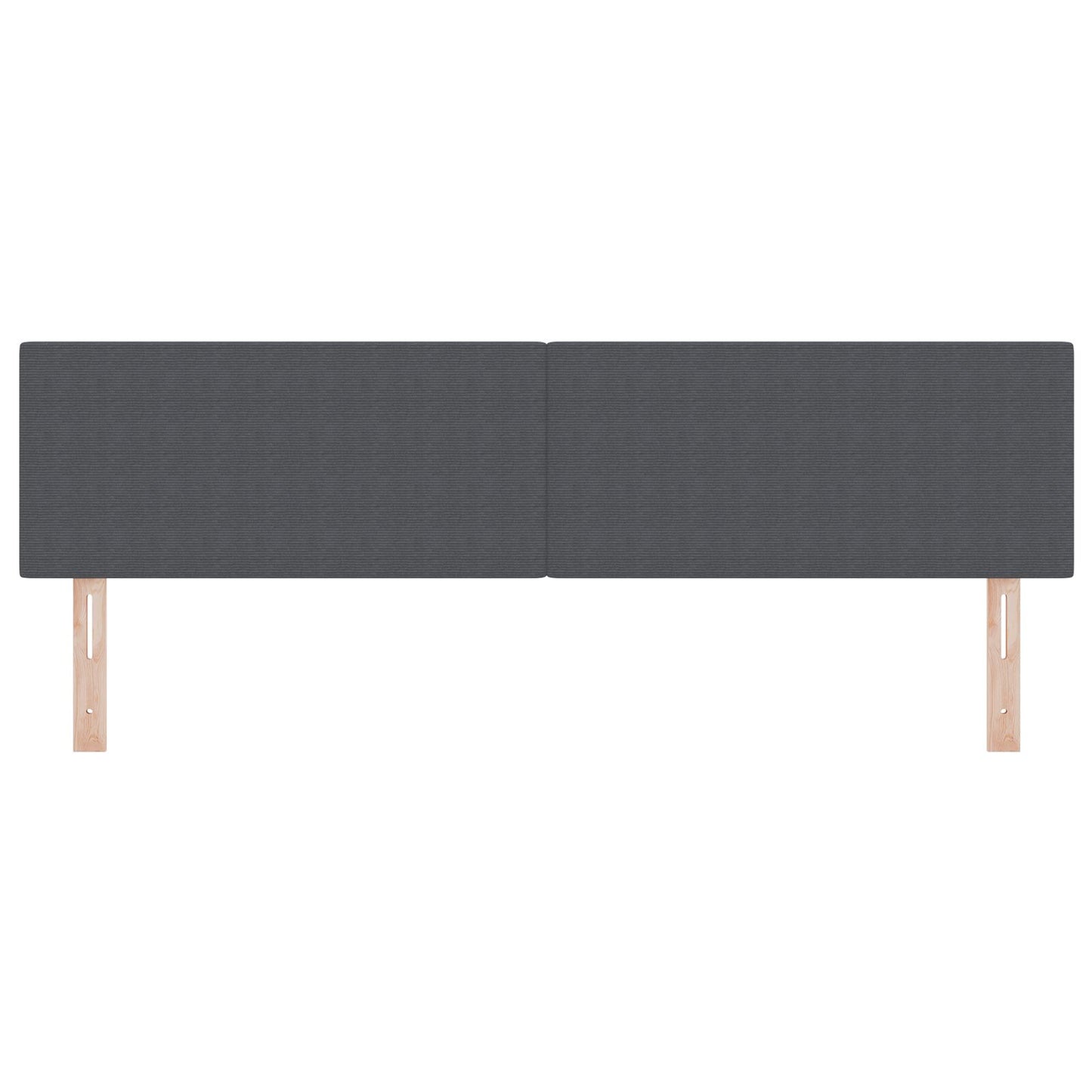 Hoofdbord Effen Ontwerp Corduroy Stof Donkergrijs 180 cm Laag hoofdbord