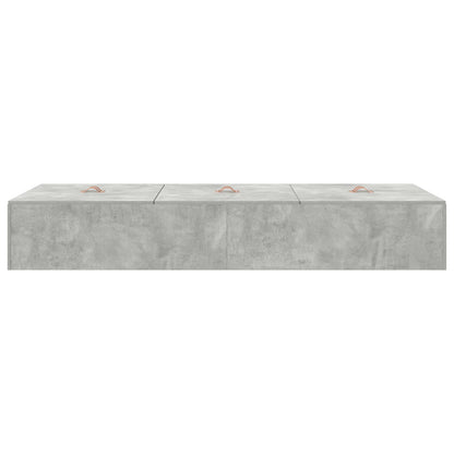 Bedframe Beton Eenpersoons Opslag Bedframe Beton Grijs 90 x 200 cm