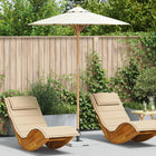 Tuinparasol Ø 270 cm crème bamboe