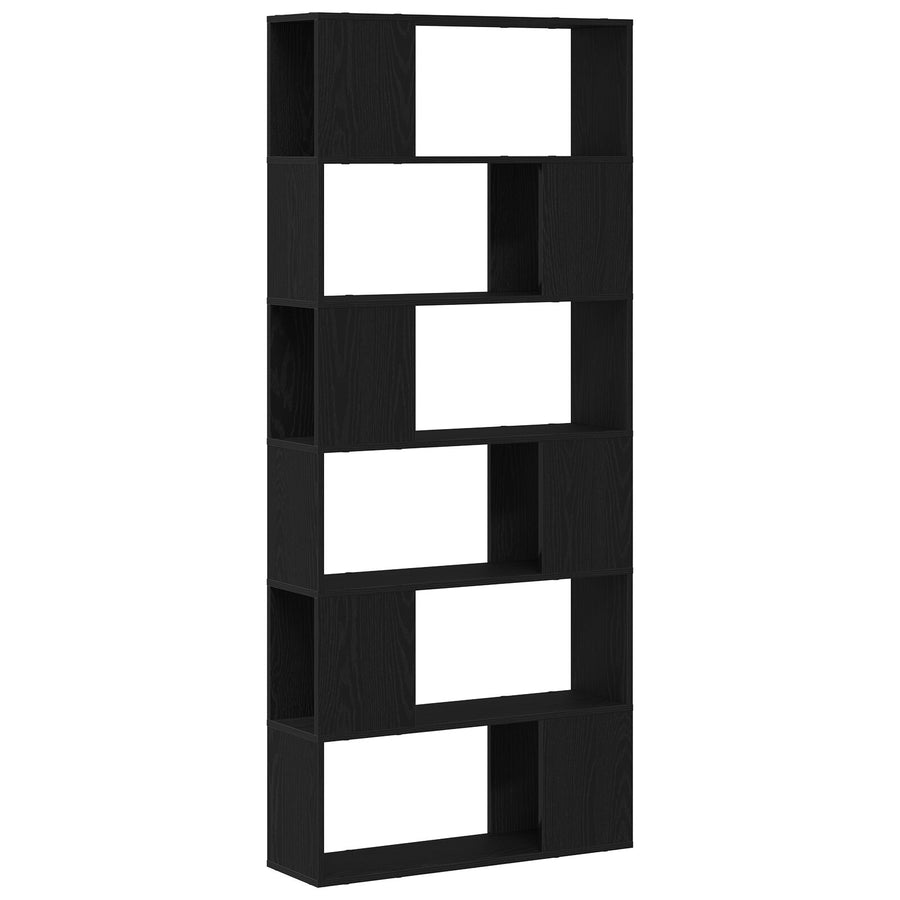 Boekenplank Ingenieurshout Zwart eiken 80 x 24 x 186 cm