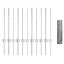 Tuinhek Set Set Van 2 Gegalvaniseerd Staal 25 X 0.5 M Duurzaam