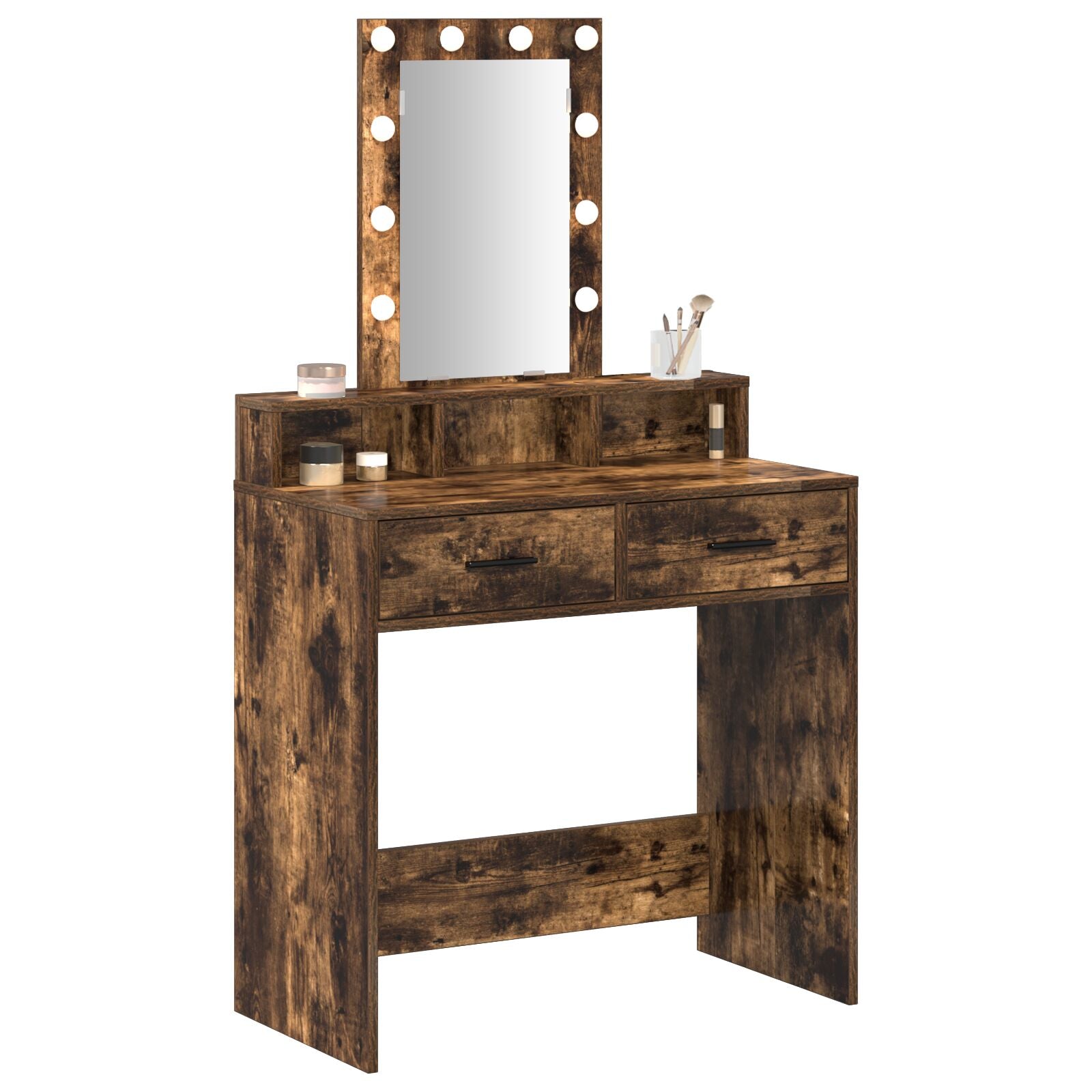 Kaptafel Met Led Verlichting - Gerookt Eiken Gerookte eiken 79 x 41 x 140 cm