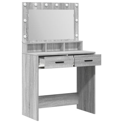 Kaptafel Met Led-Verlichting - 79 x 41 x 135 cm Grijs sonoma