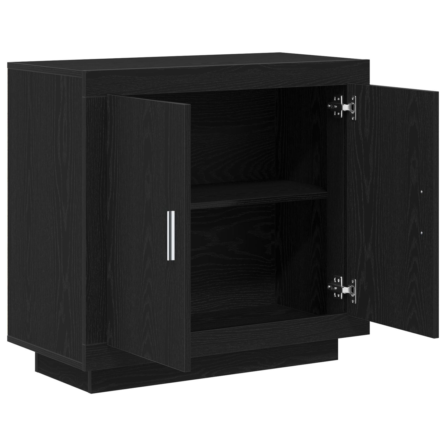 Sideboard 80X40X75 Cm Gelaagd Hout Zwart eiken