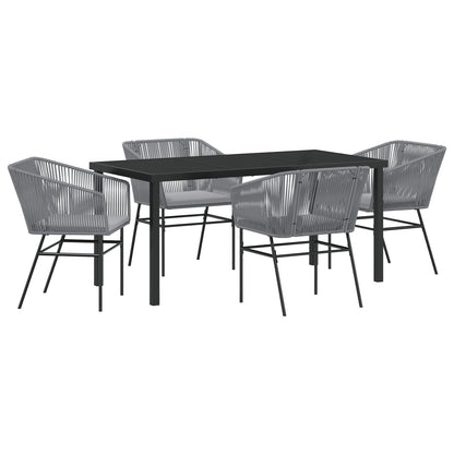 Set Van 3 Grijs Pe Rattan, Gepoeerd Staal Standaard Duurzaam