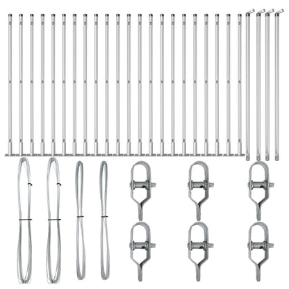 Hekpalen Set Van 26 3.2 X 3.2 X Duurzaam Verzinkt Staal 110 cm 26x betonpaal