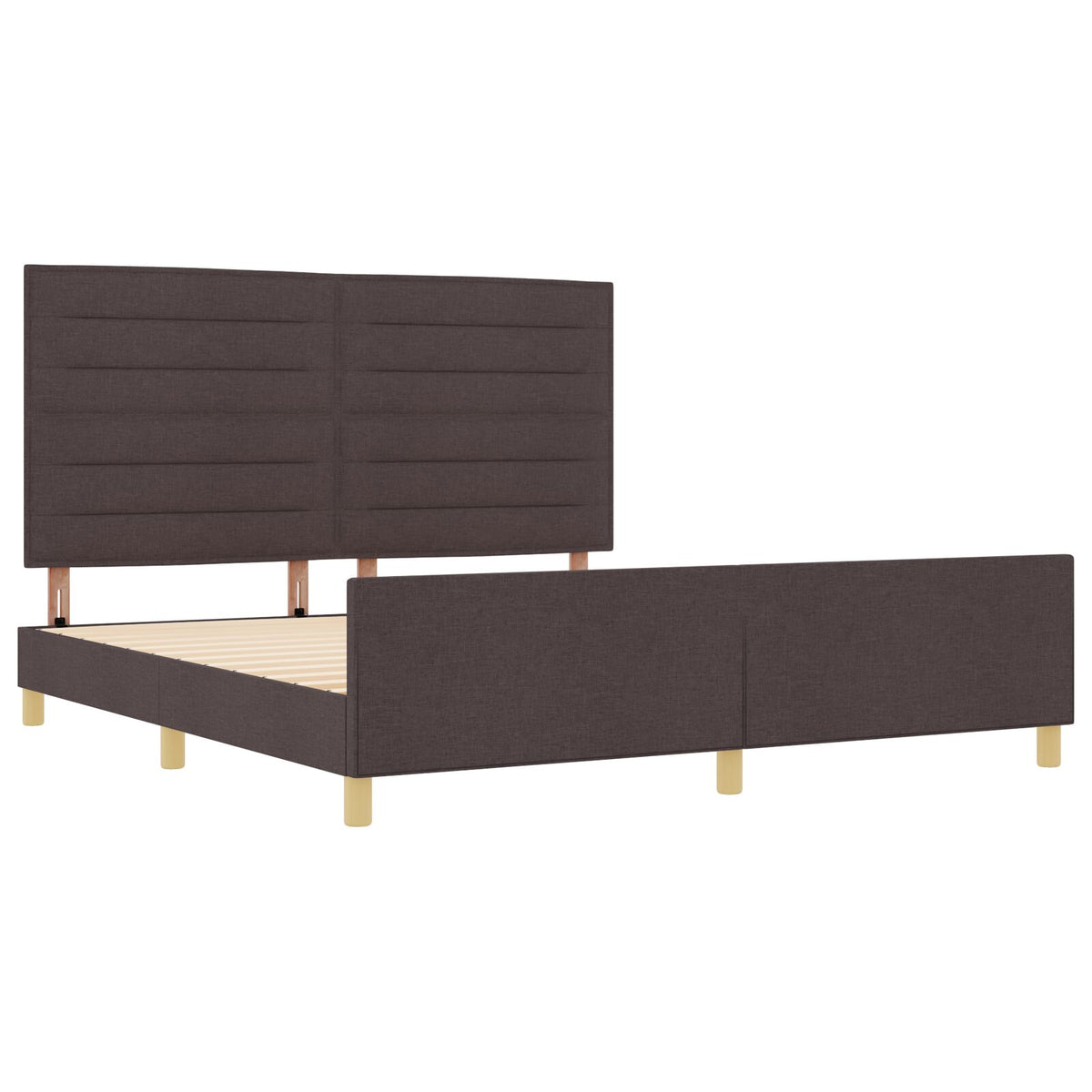 Bedframe Donkerbruin 180X200 Cm Stof Crème