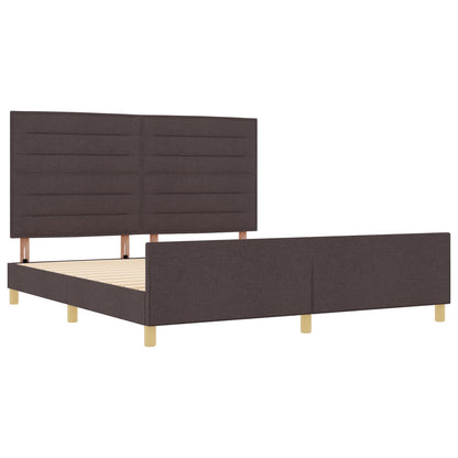 Bedframe Donkerbruin 180X200 Cm Stof Crème