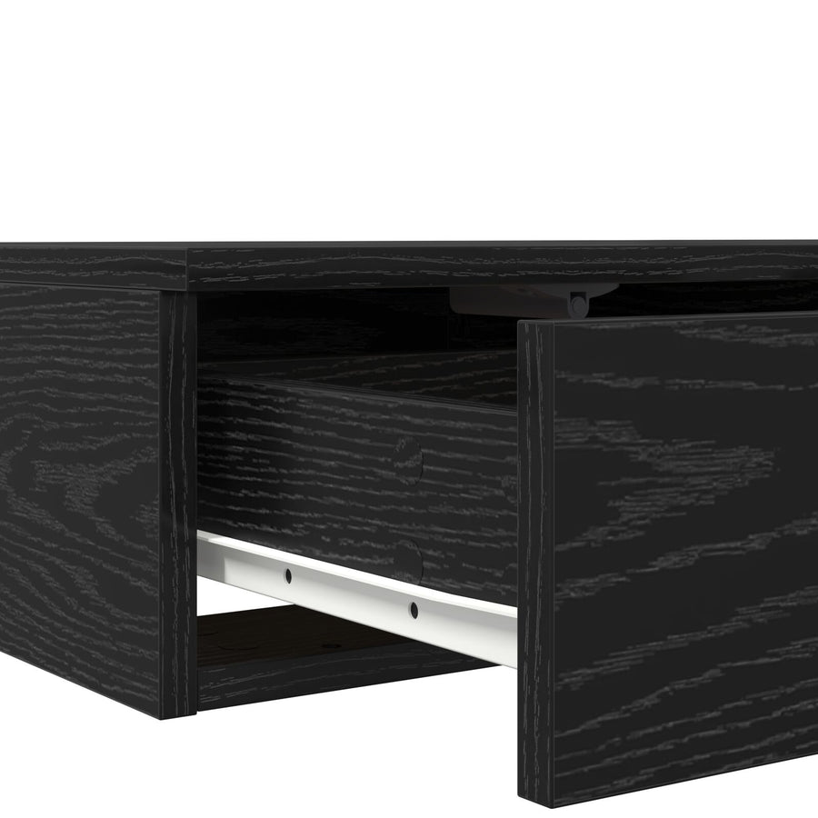 Bedladen Zwart Engineered Wood Zwart eiken 90 x 36,5 x 16,5 cm