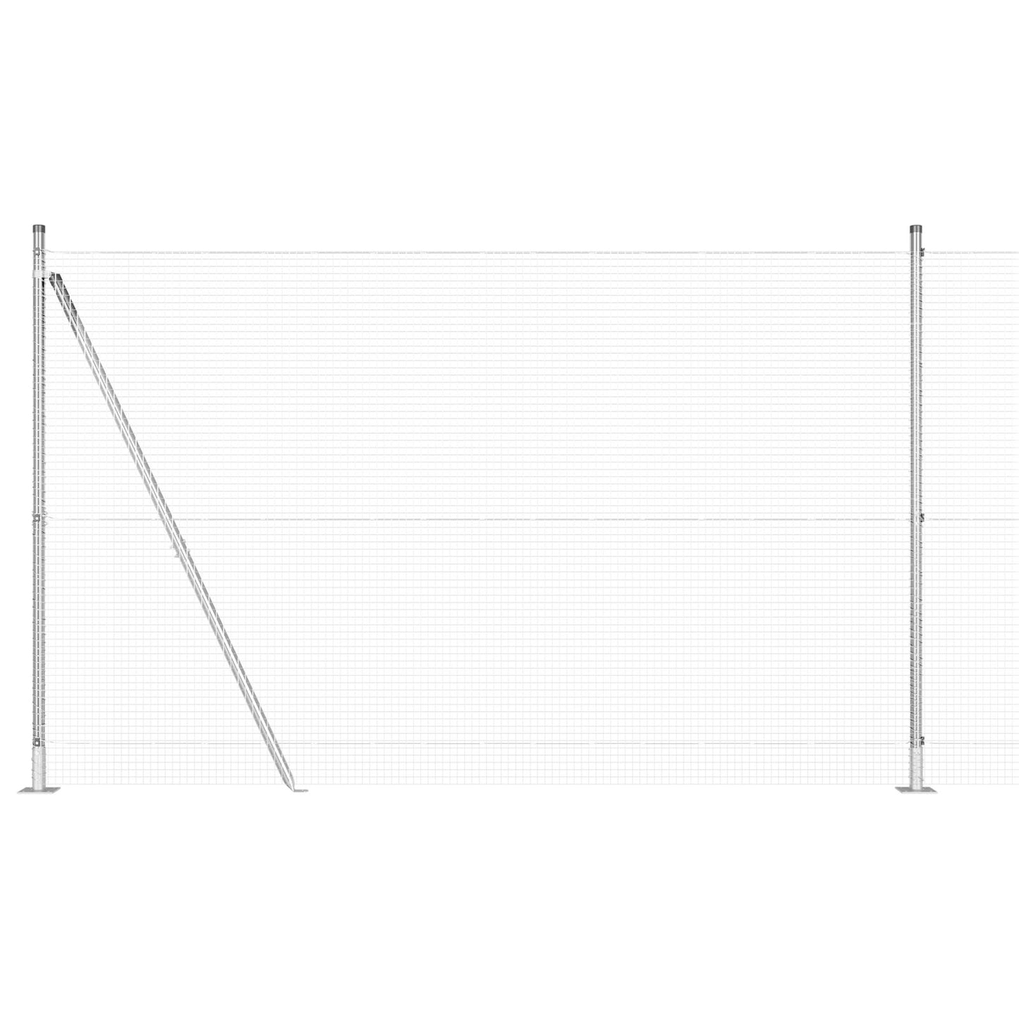 Gegalfaniseerd Gaashek Met 13 Flange Palen 1,5X50 M Gegalvaniseerd Staal Gegalvaniseerd Staal