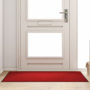 Deurmat 90 x 150 cm rood zwart polypropyleen