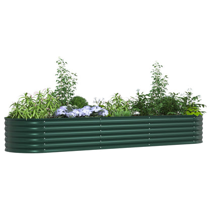 Tuin Verhoogd Bed Gegalvaniseerd Staal 320 x 80 x 44 cm Groen