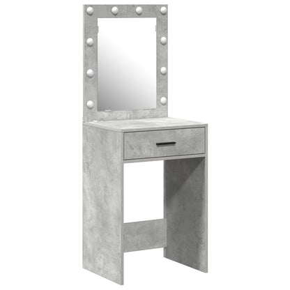 Make-Up Tafel Met Led Lichten In , Beton grijs 50 x 41 x 135 cm