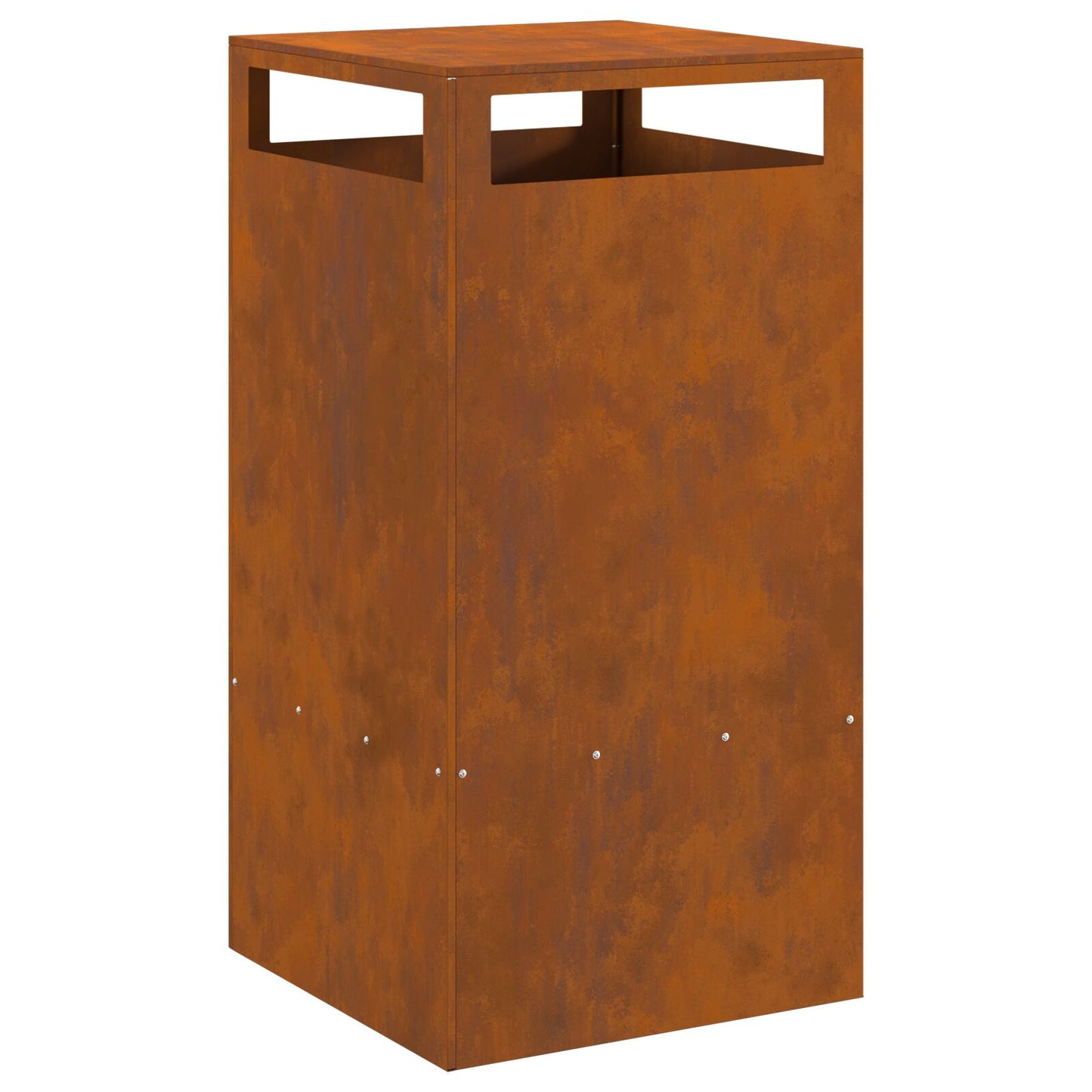 Vuurpit Weerbestendig Staal 50 x 50 x 100 cm Verweerd staal/bruin