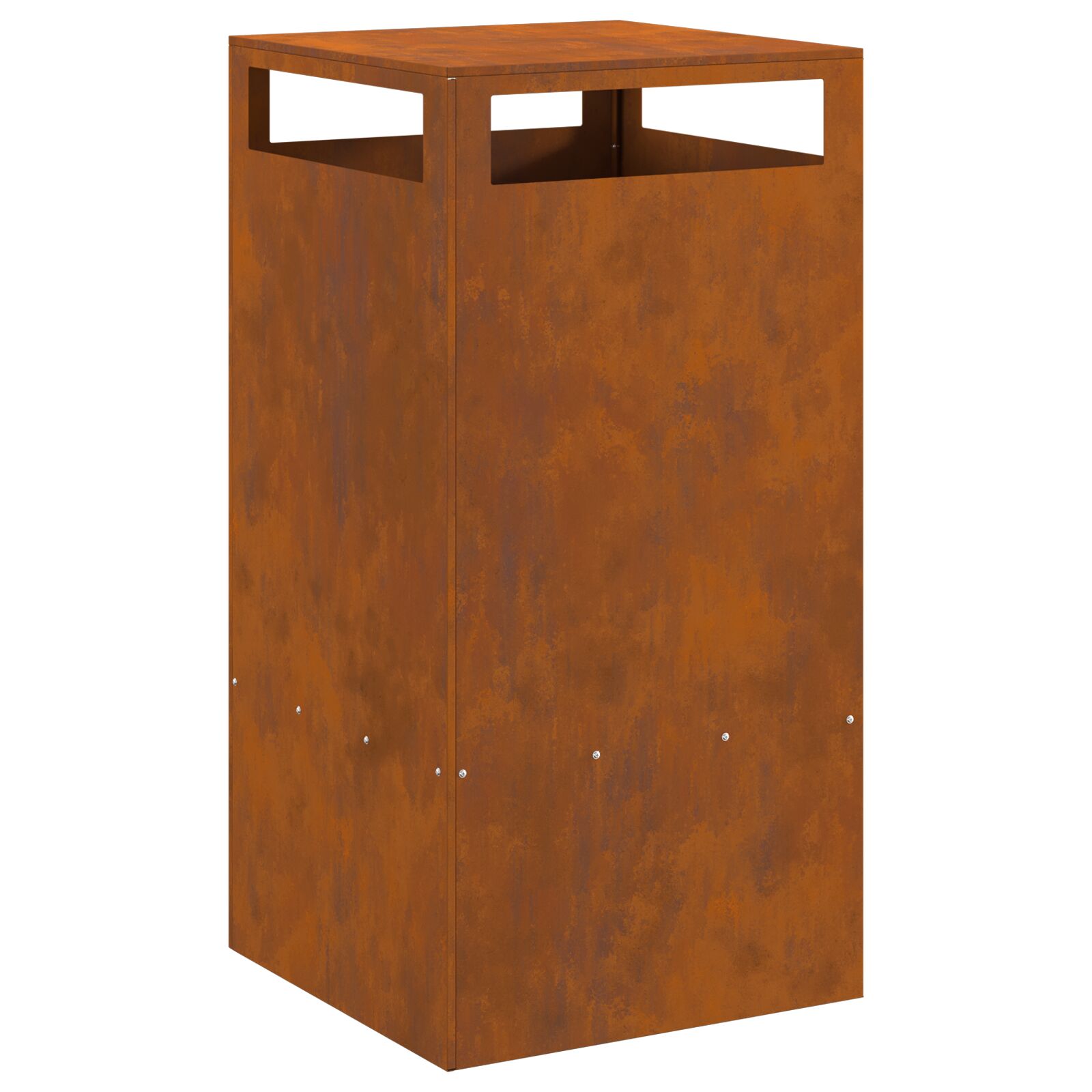 Vuurpit Weerbestendig Staal 50 x 50 x 100 cm Verweerd staal/bruin