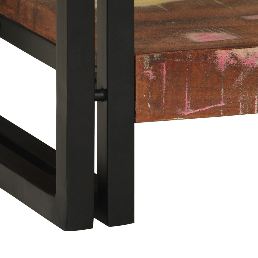 Console Tafel Meerkleurig 120X33X75 Cm Massief Hout Gerecycled 120 cm Massief gerecycled hout