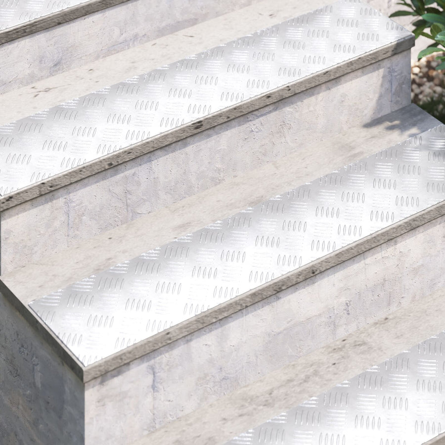 Aluminium Ruitplaten 4 Stuks Anti-Slip 100X20 Cm 100 x 20 x 0.2 cm Rechthoekig