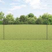 Grey Fence with Post 1.6 x 10 m Steel and PVC