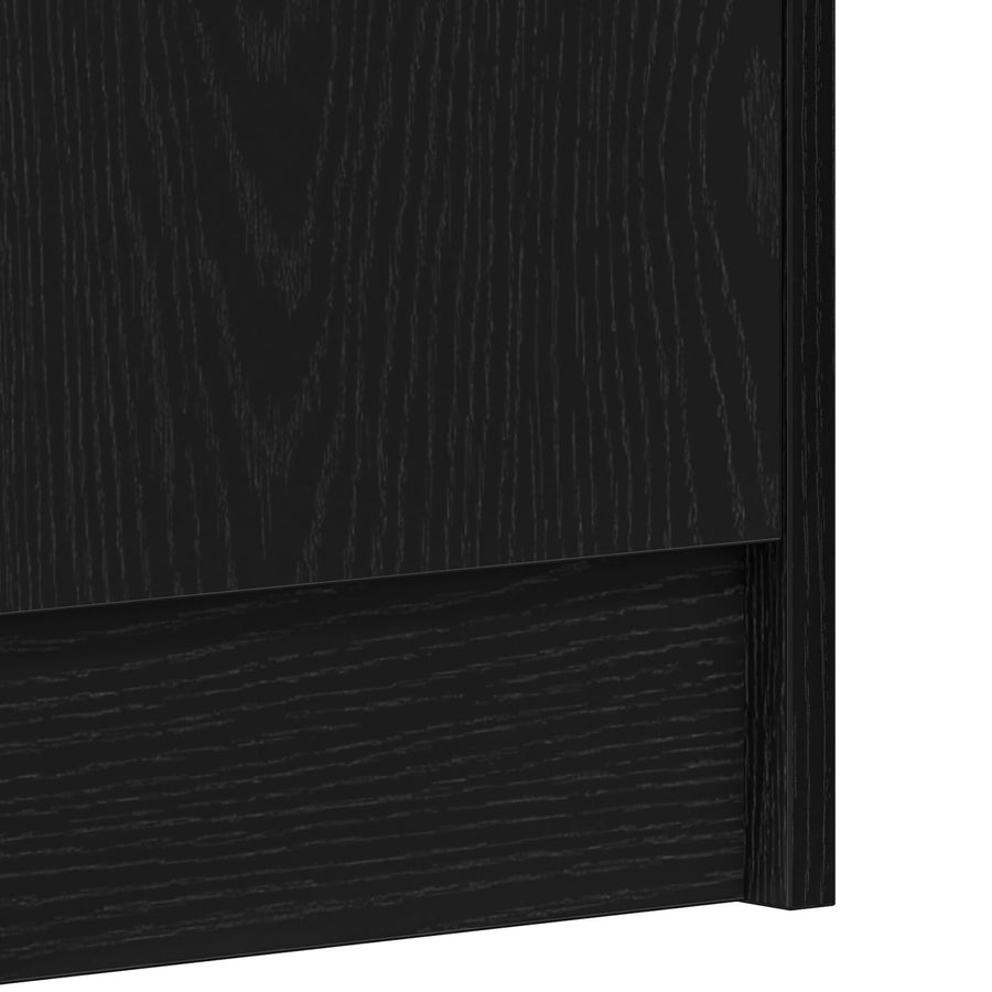 Schoenenkast Bewerkt Hout Zwart eiken 32 x 35 x 92 cm