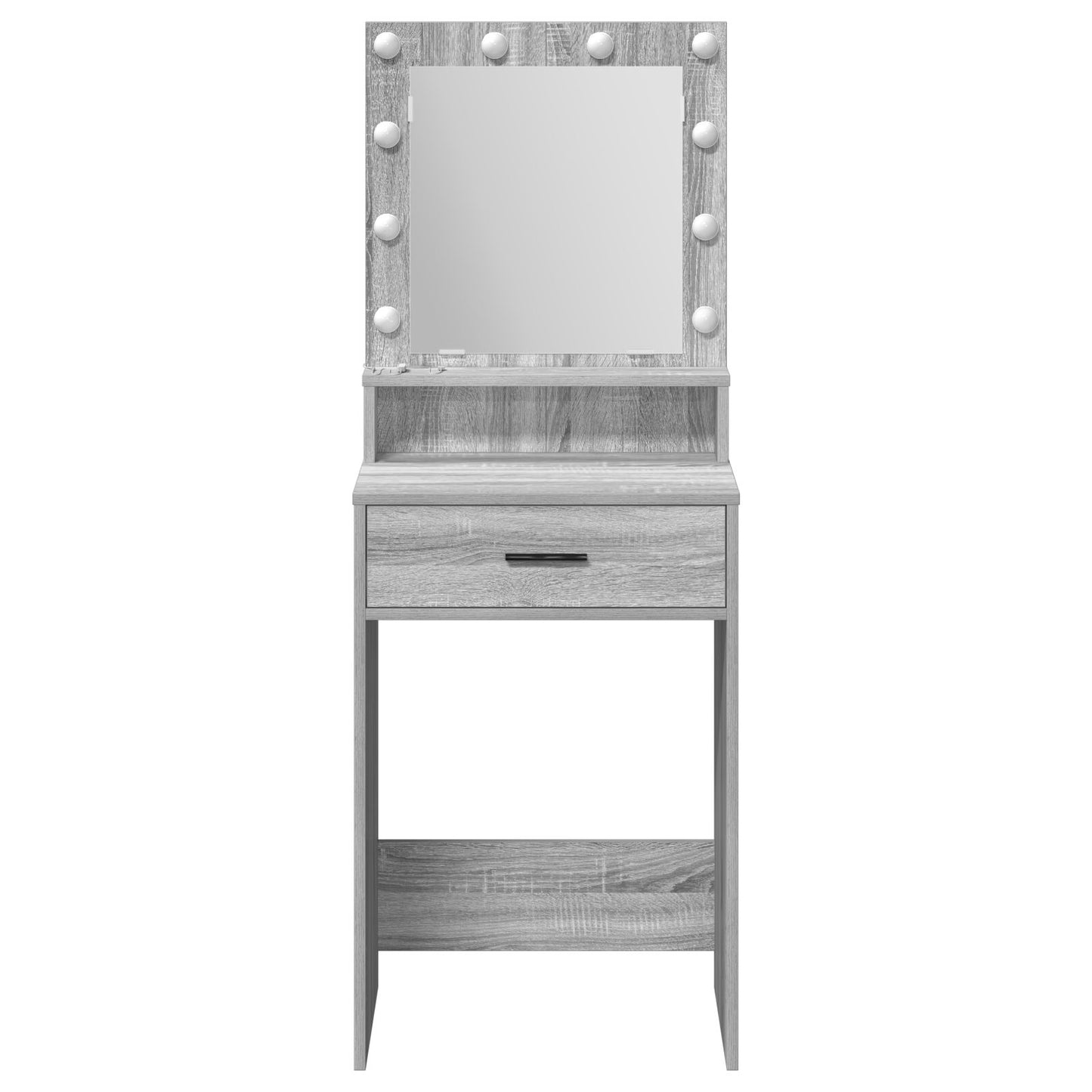 Kaptafel Met Led-Lampen 50 x 41 x 135 cm Grijs sonoma
