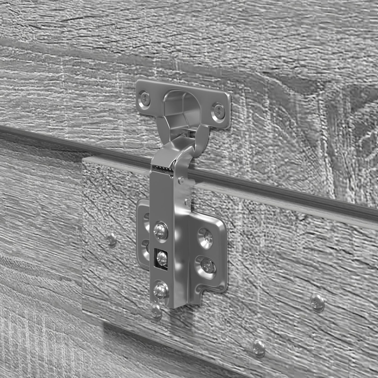 Opbergbedframe Grijs Sonoma 160X200 Cm Gerookt Eiken