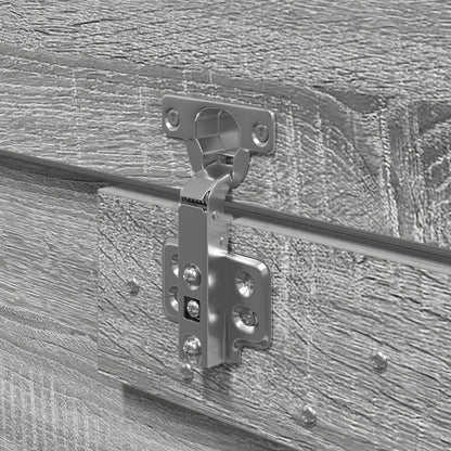 Opbergbedframe Grijs Sonoma 160X200 Cm Gerookt Eiken