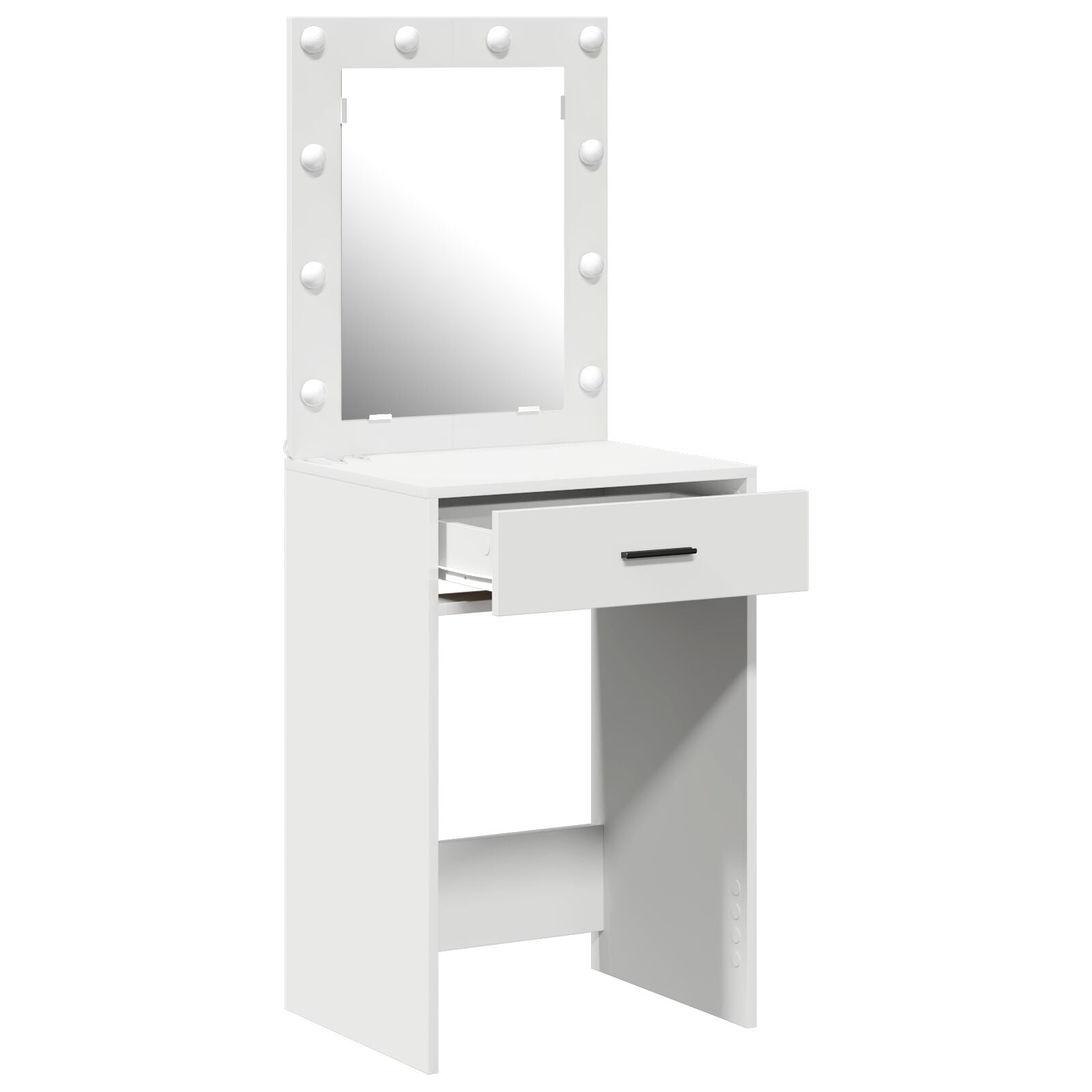 Kaptafel Met Led-Lampjes Wit 50 x 41 x 135 cm