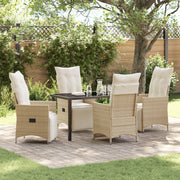 Tuinset poly rattan 4 personen beige