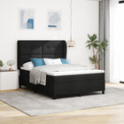 Box spring bed with mattress with headboard Black 160 x 200 cm Fabric