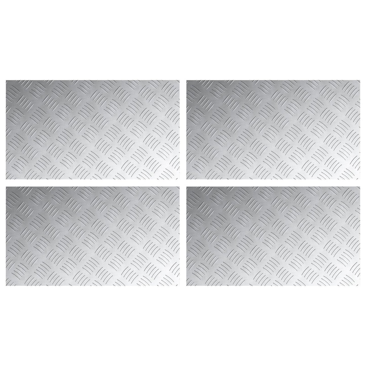 Aluminium Antislip Platen 4 Stuks 70X40 Cm 70 x 40 x 0.3 cm Rechthoekig