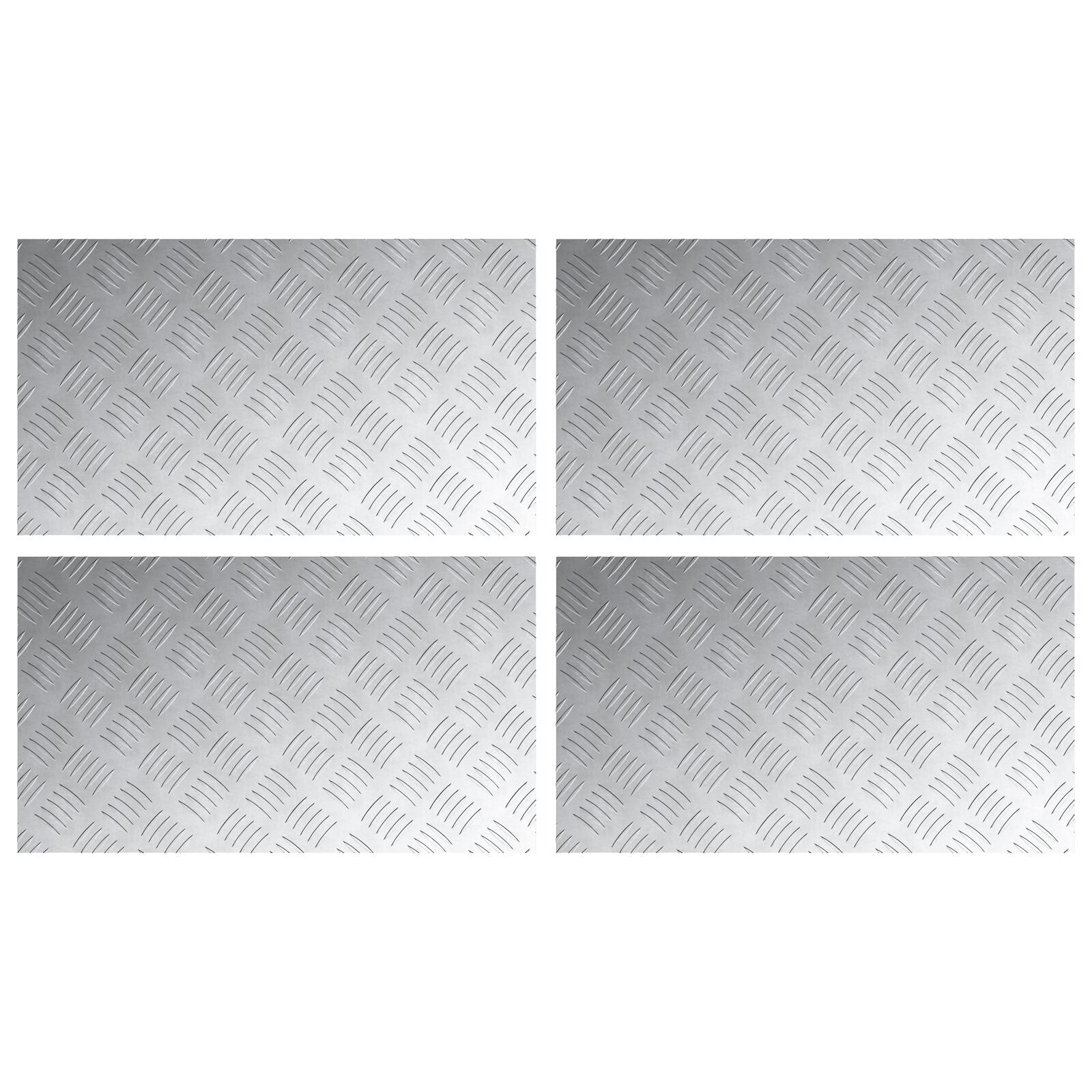 Aluminium Antislip Platen 4 Stuks 70X40 Cm 70 x 40 x 0.3 cm Rechthoekig