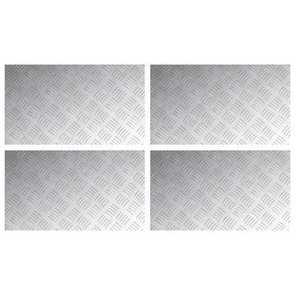 Aluminium Antislip Platen 4 Stuks 70X40 Cm 70 x 40 x 0.3 cm Rechthoekig