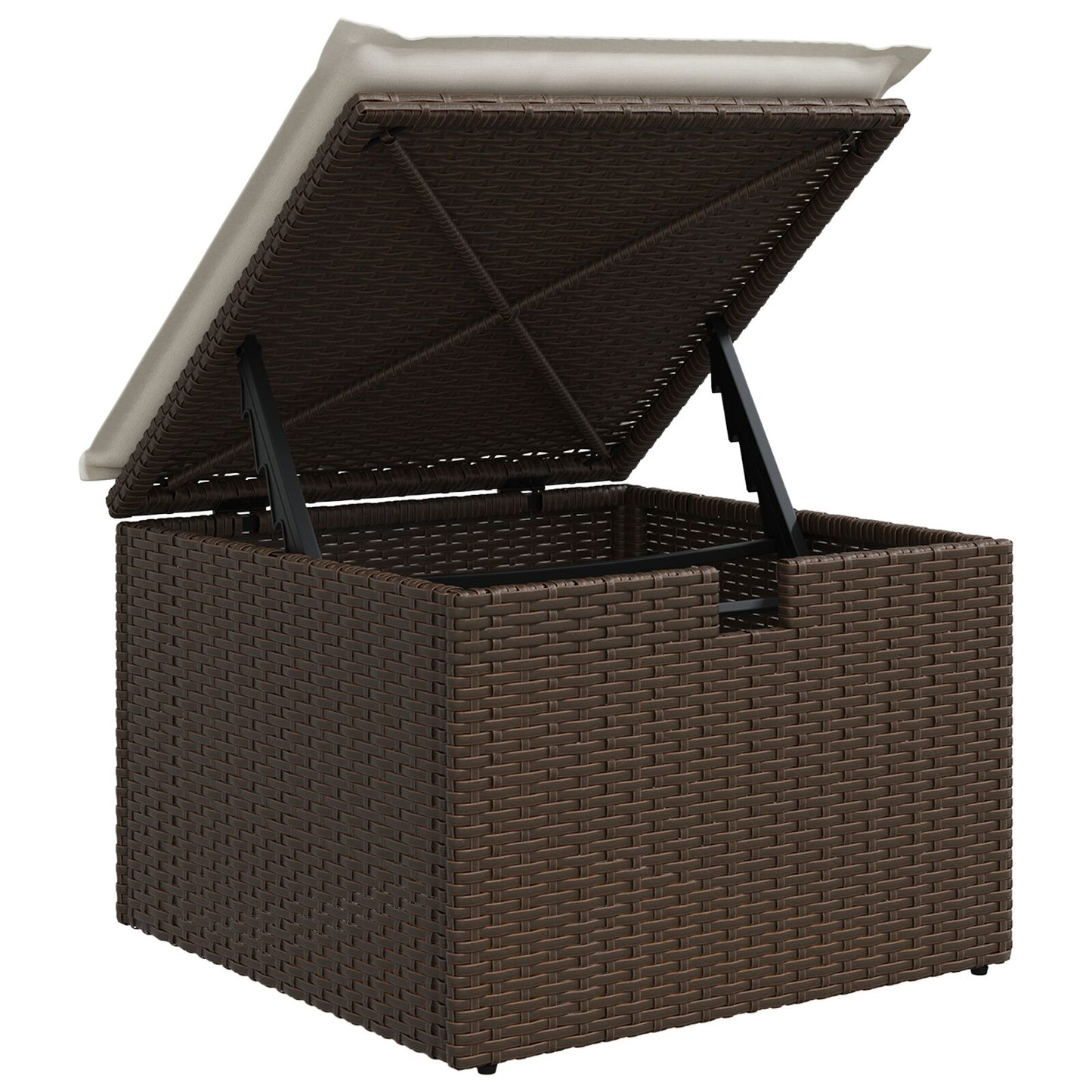 8-Delige Tuin Sofa Set Met Kussens Bruin Poly Rattan