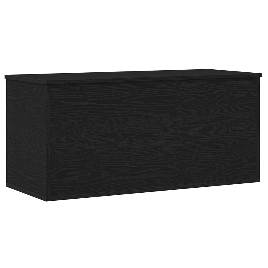 Opbergdoos Met Deksel Zwart Eiken 100X42X46 Cm Gelaagd Hout