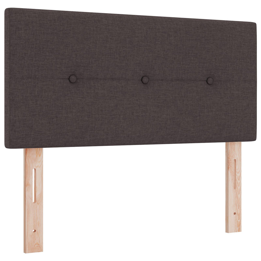 Hoofdbord Met Knopen Stof Donkerbruin 80 cm Laag hoofdbord
