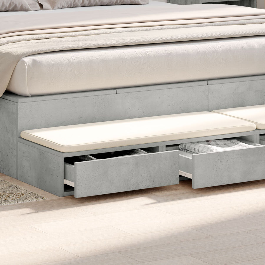 Bedladen Betongrijs 180X36,5X16,5 Cm Engineered Wood Beton grijs 180 x 36.5 x 16.5 cm